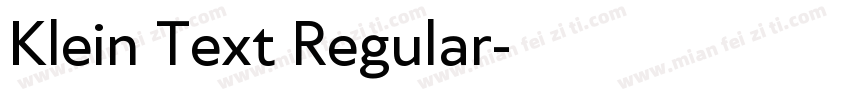 Klein Text Regular字体转换
